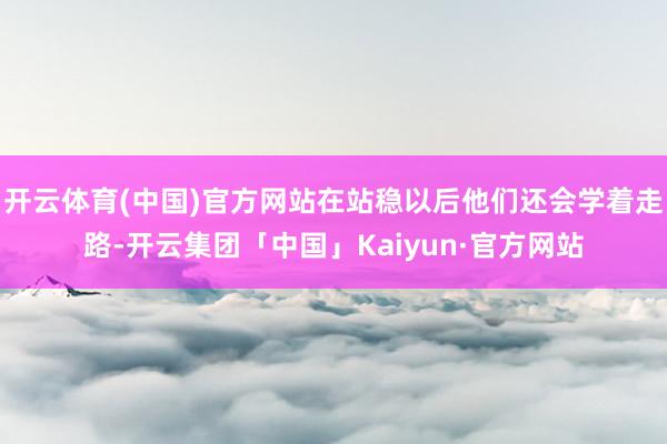 开云体育(中国)官方网站在站稳以后他们还会学着走路-开云集团「中国」Kaiyun·官方网站